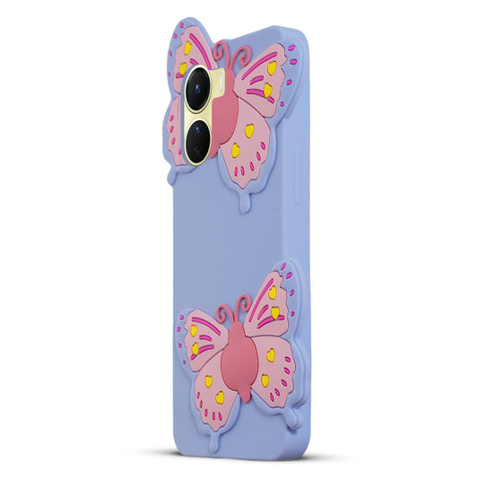 3D Vibrant Butterfly Silicone Phone Case For Vivo Y56 5G