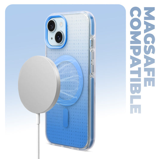 Stunning Dual Shade Starry MagSafe Hard Back Case for Apple iPhone 14 with Colourful Raised Camera Edges