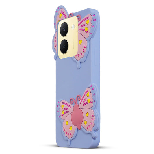 3D Vibrant Butterfly Silicone Phone Case For Vivo Y36 4G