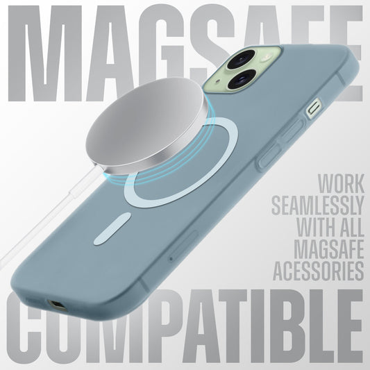 Sleek Frosted Matte Hard Case with MagSafe Support For Apple iPhone 15 Plus