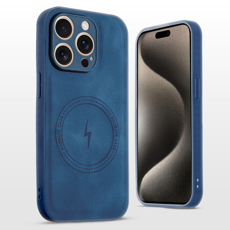 Refined PU Leather Case for Apple iPhone 15 Pro Max
