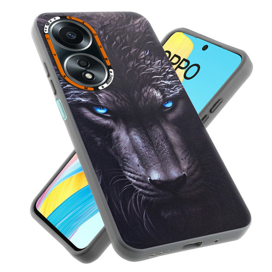 Dark Elegant Wild Creatures Printed Back Cases For Oppo A58 4G