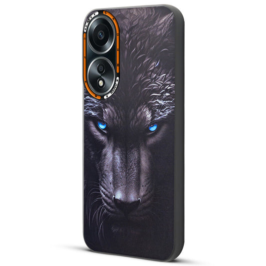 Dark Elegant Wild Creatures Printed Back Cases For Oppo A58 4G