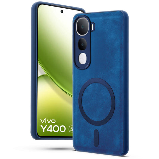 Cushion Grip Leather Case for Vivo Y400 5G