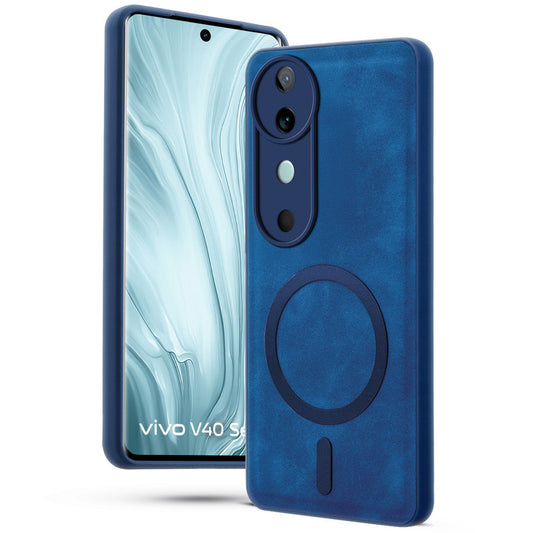 Cushion Grip Leather Case for Vivo V40 5G