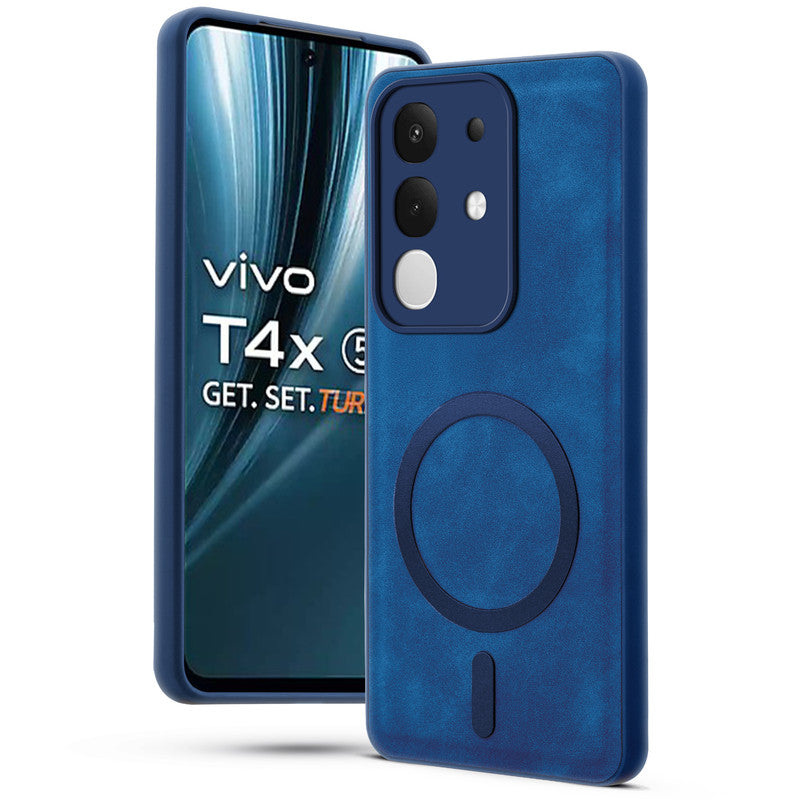 Cushion Grip Leather Case for Vivo T4x 5G
