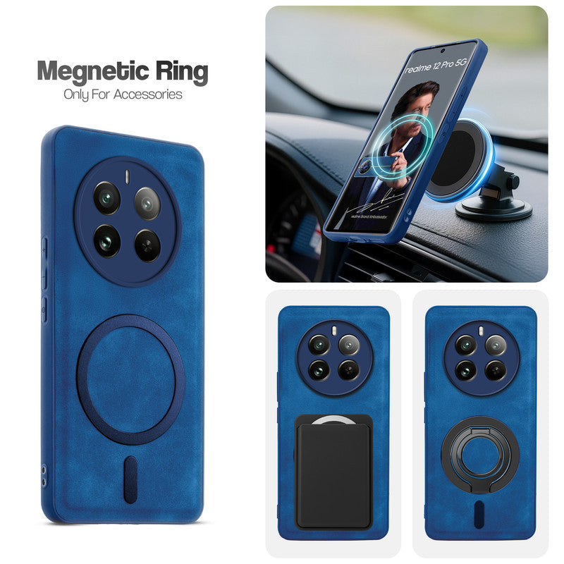 Cushion Grip Leather Case for Realme 12 Pro 5G