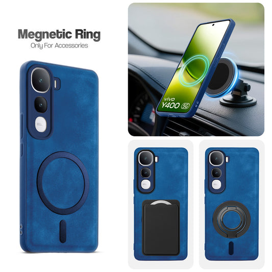 Cushion Grip Leather Case for Vivo Y400 5G