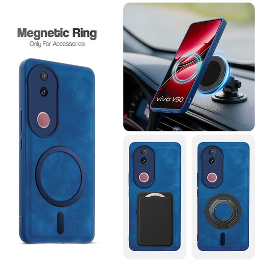 Cushion Grip Leather Case for Vivo V50e 5G