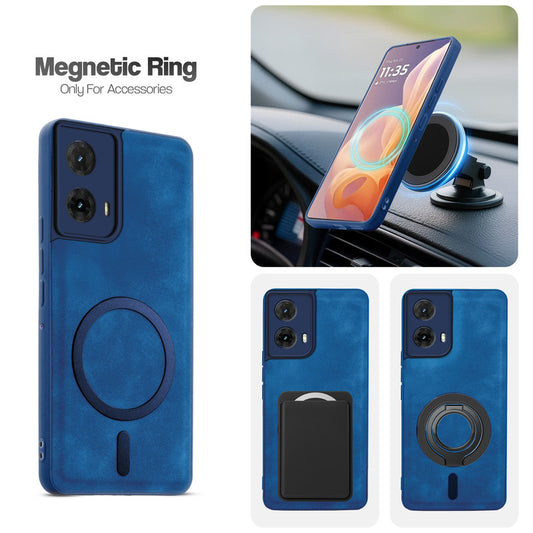 Cushion Grip Leather Case for Motorola Moto G85 5G