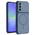 Full protective dual tone Blue silicone case for Samsung A56 5G showing front and back design coverage