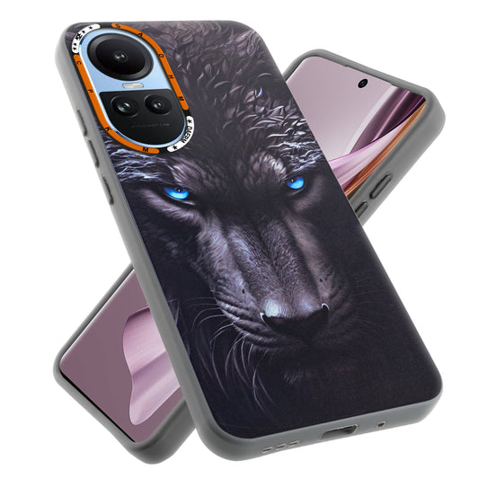 Dark Aesthetic Wild Animal Printed Back Cases For Oppo Reno 10 5G