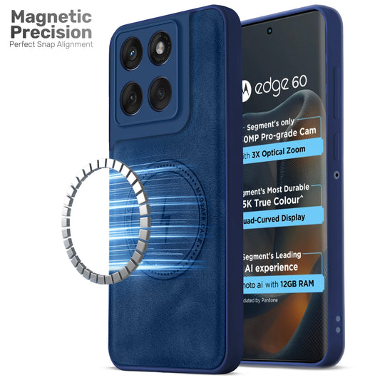 Refined PU Leather Case for Motorola Moto Edge 60 5G