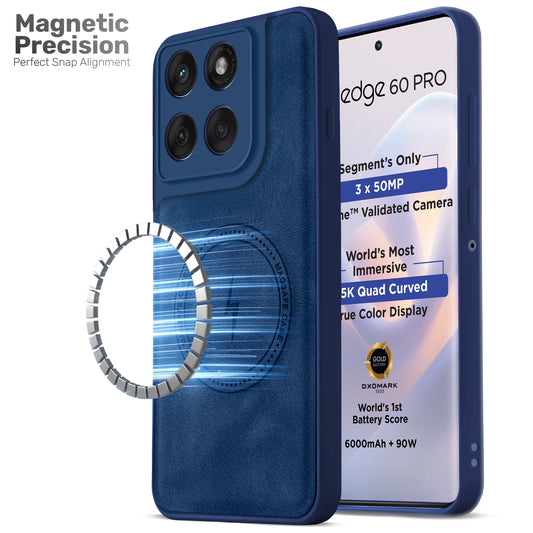 Refined PU Leather Case for Motorola Moto Edge 60 Pro 5G