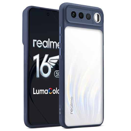 Premium Frosted Back Cover with Textured Camera Design & Metal-Look Buttons for Realme 16 5G