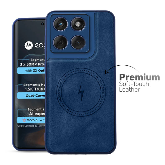 Refined PU Leather Case for Motorola Moto Edge 60 5G
