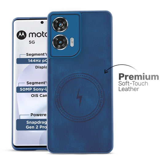 Refined PU Leather Case for Motorola Moto G96 5G
