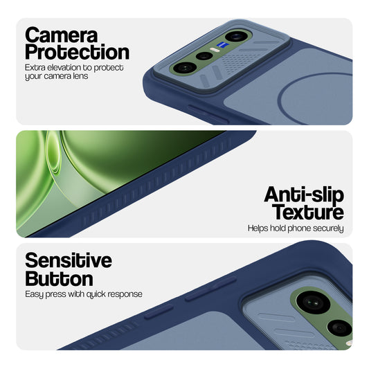 Dual Tone Silicone Grip Back Cover with Camera Protection for Vivo X300 FE 5G