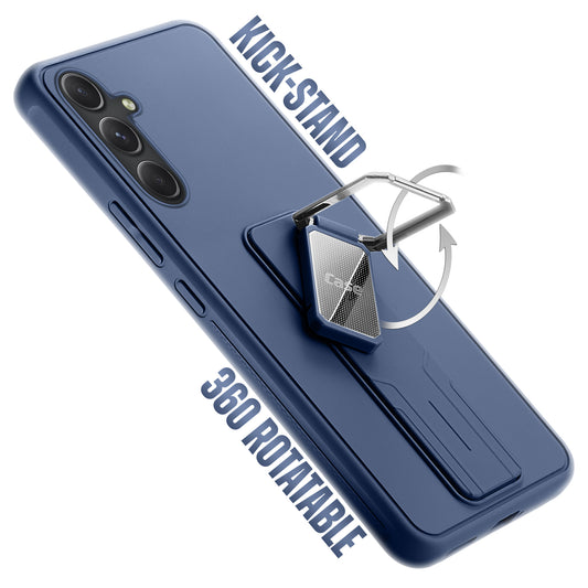 Premium Silicone Case with Metal Kickstand and Camera Protection Back Cover For Samsung A54 5G