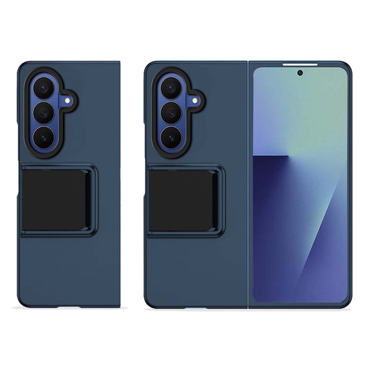 Durable Hard Silicone Phone Case For Samsung Z Fold 7 With Stylish Built-in Kickstand And Shock Absorption