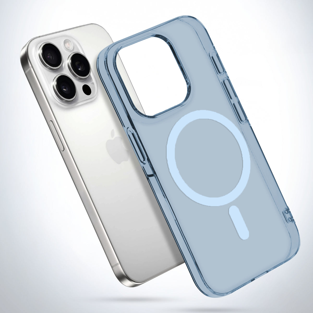 Colored Transparent Anti-Yellowing Wireless Charging Support Case For Apple iPhone 15 Pro Max