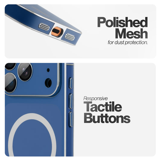 Matte Shine Silver Line Wireless Charging Support Back Cover Case For  Apple iPhone 17 Pro