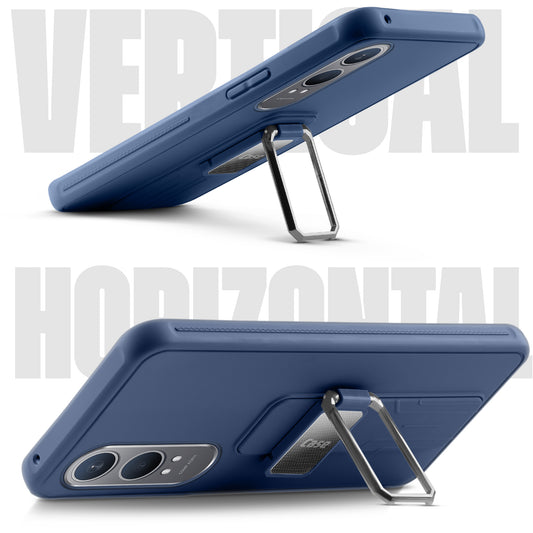 Premium Silicone Case with Metal Kickstand and Camera Protection Back Cover For OnePlus Nord CE 4 Lite 5G