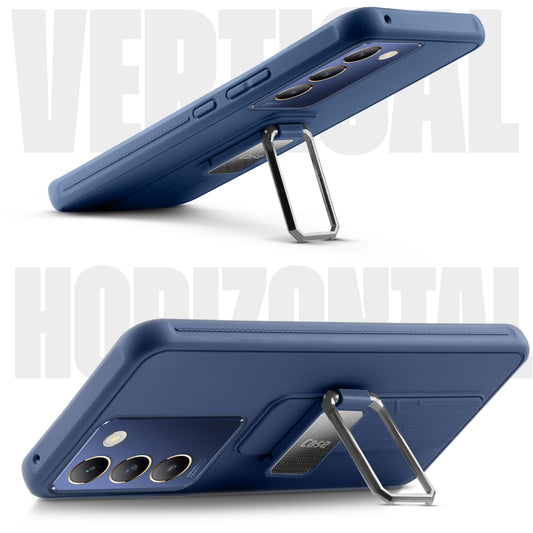 Silicone Case with Kickstand For Vivo T3 5G