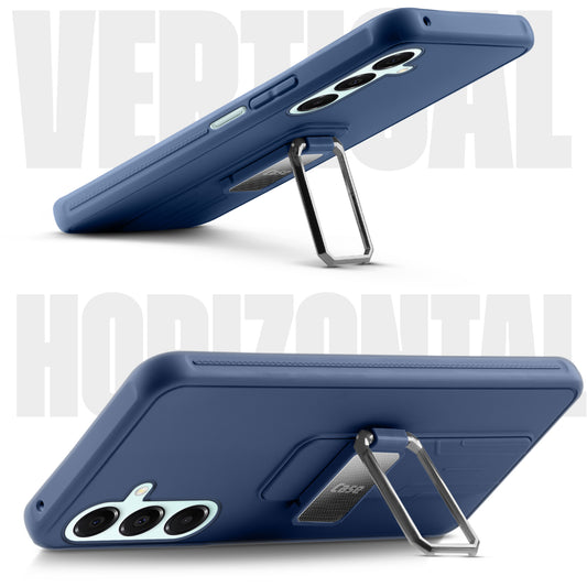 Premium Silicone Case with Metal Kickstand and Camera Protection Back Cover For Samsung A16 5G
