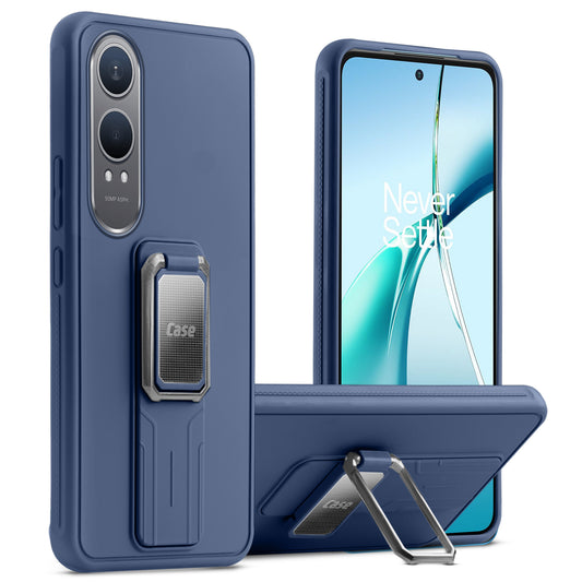 Premium Silicone Case with Metal Kickstand and Camera Protection Back Cover For OnePlus Nord CE 4 Lite 5G
