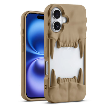 3D Tiger Fang Back Case for Apple iPhone 16, A Wild and Fearless Vibe