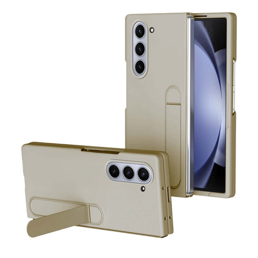 Solid Matte Finish Cover for Samsung Z Fold 5 with Integrated Stand for Hands Free Use