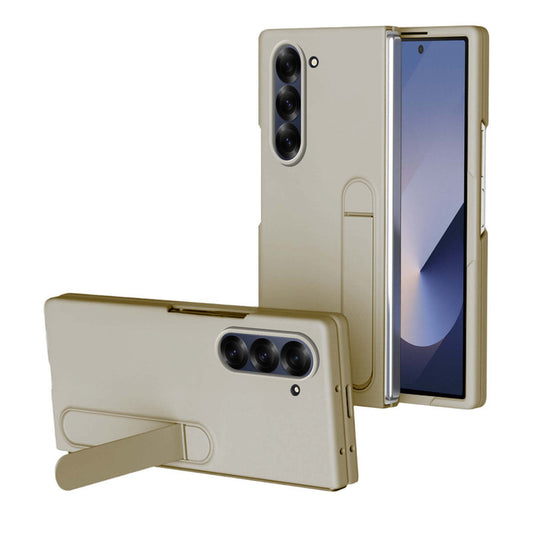 Solid Matte Finish Cover for Samsung Z Fold 6 with Integrated Stand for Hands Free Use