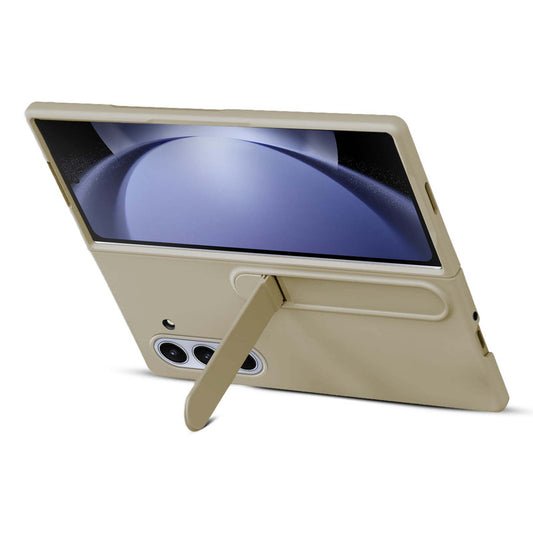 Solid Matte Finish Cover for Samsung Z Fold 5 with Integrated Stand for Hands Free Use
