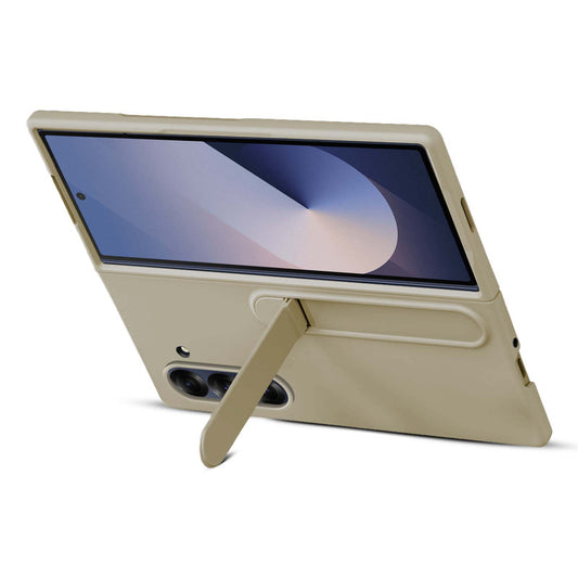 Solid Matte Finish Cover for Samsung Z Fold 6 with Integrated Stand for Hands Free Use