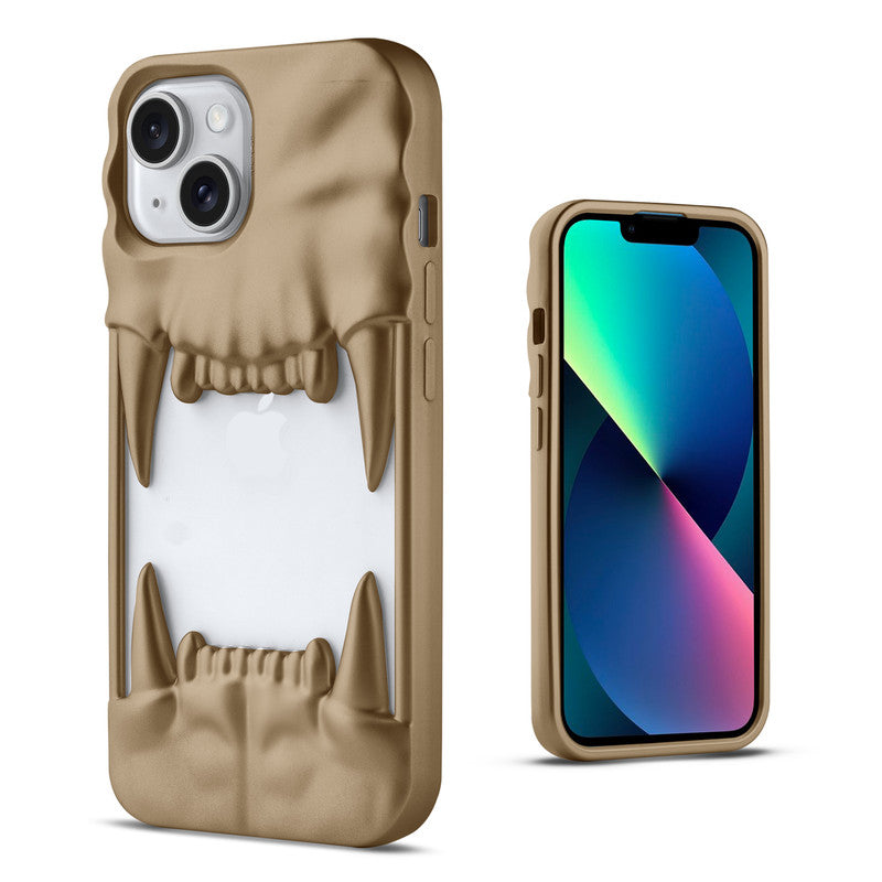 3D Tiger Fang Back Case for Apple iPhone 13, A Wild and Fearless Vibe