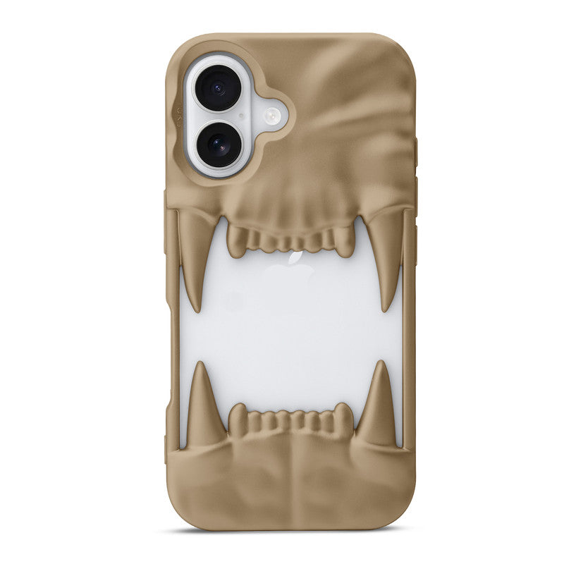 3D Tiger Fang Back Case for Apple iPhone 16 Plus, A Wild and Fearless Vibe
