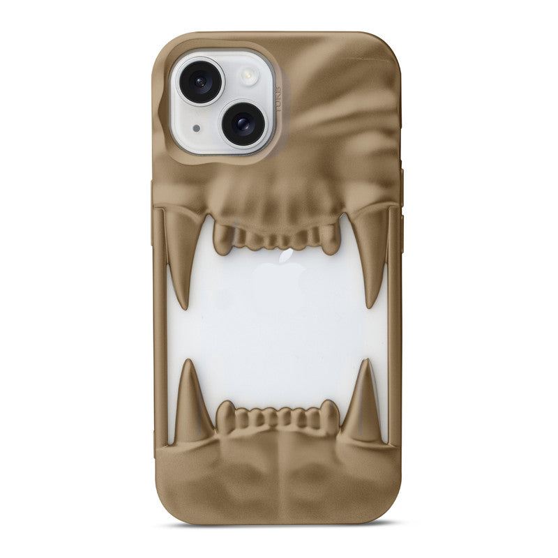 3D Tiger Fang Back Case for Apple iPhone 14, A Wild and Fearless Vibe