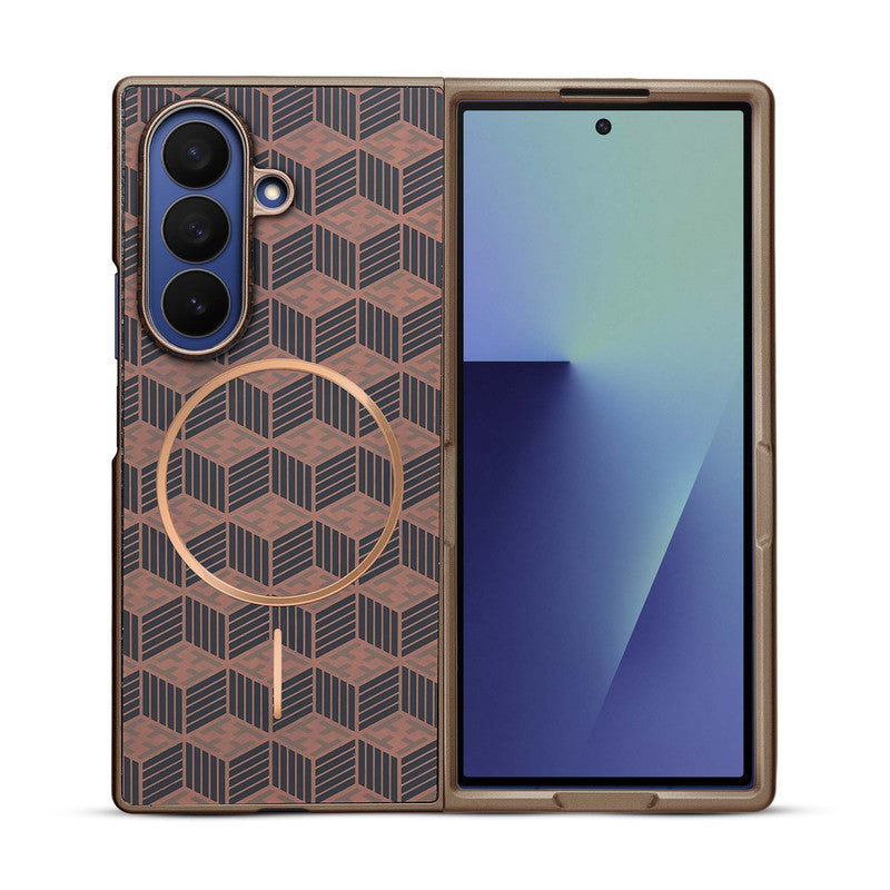 Flexible TPU Back Cover for Samsung Z Fold 7 with MagSafe Support & Unique Printed Designs