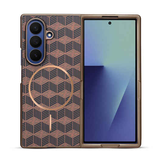 Flexible TPU Back Cover for Samsung Z Fold 7 with MagSafe Support & Unique Printed Designs