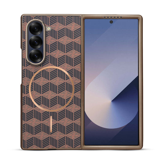 Flexible TPU Back Cover for Samsung Z Fold 6 with MagSafe Support & Unique Printed Designs