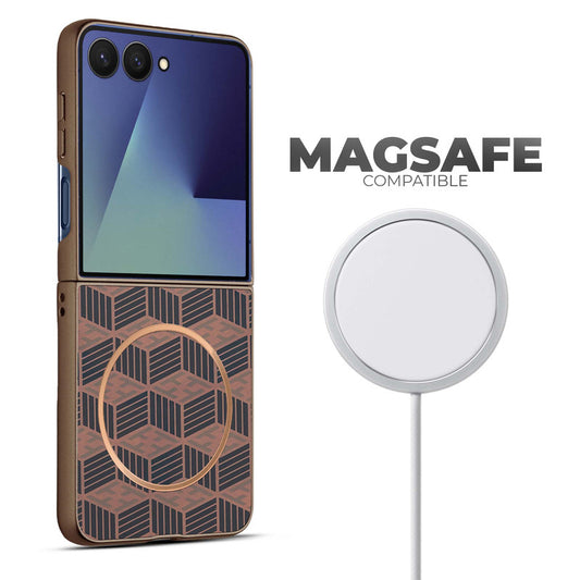 Flexible TPU Back Cover for Samsung Z Flip 7 with MagSafe Support & Unique Printed Designs