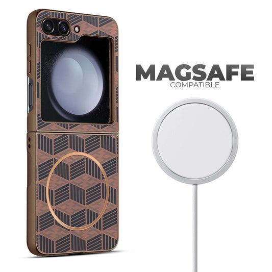 Flexible TPU Back Cover for Samsung Z Flip 5 with MagSafe Support & Unique Printed Designs