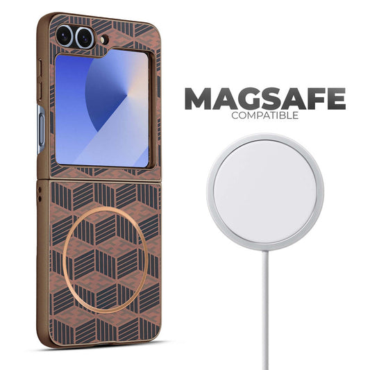 Flexible TPU Back Cover for Samsung Z Flip 6 with MagSafe Support & Unique Printed Designs