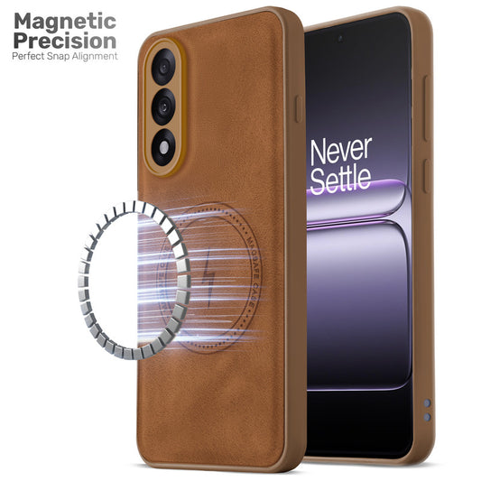 Refined PU Leather Case for OnePlus Nord 5 5G , with Support for MagSafe & Wireless Accessories