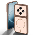 Brown back cover for Oppo F31 Pro 5G with camera cut protection and ring design on back side.