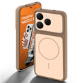 Brown back cover for Realme Narzo 90 5G with camera cut protection and ring design on back side.