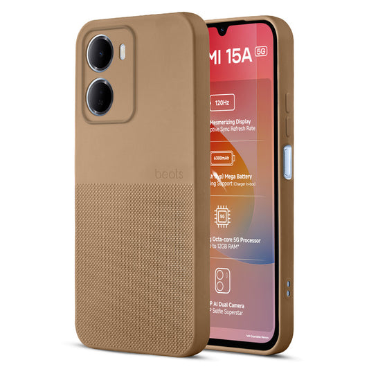 Durable Silicone Matte Back Cover with Textured Grip & Raised Camera Edges for Redmi 15A 5G