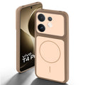 Brown back cover for Vivo T4 Pro 5G with camera cut protection and ring design on back side.