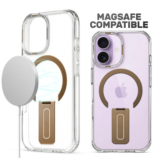 Clear Case with Kickstand & Wireless Charging Support For Apple iPhone 17